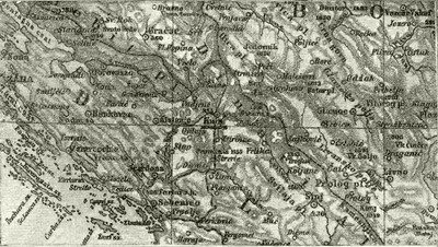 Knin környékének térképe.[161]