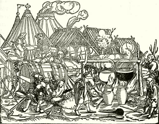 Táborozás a XVI. században.[378]