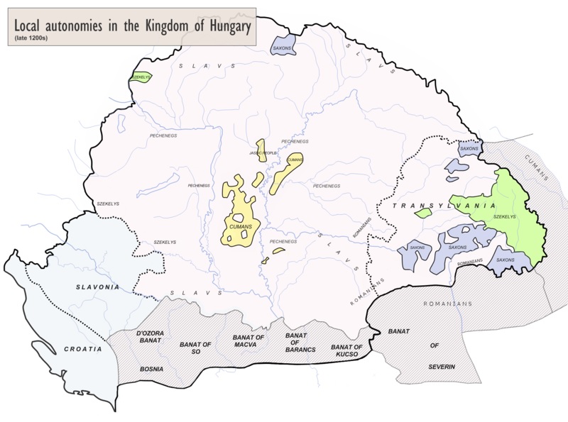 A Magyar Királyság autonóm tartományai a 13. században