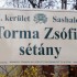Utca-név tábla  Torma Zsófia  régésznő  tiszteletére