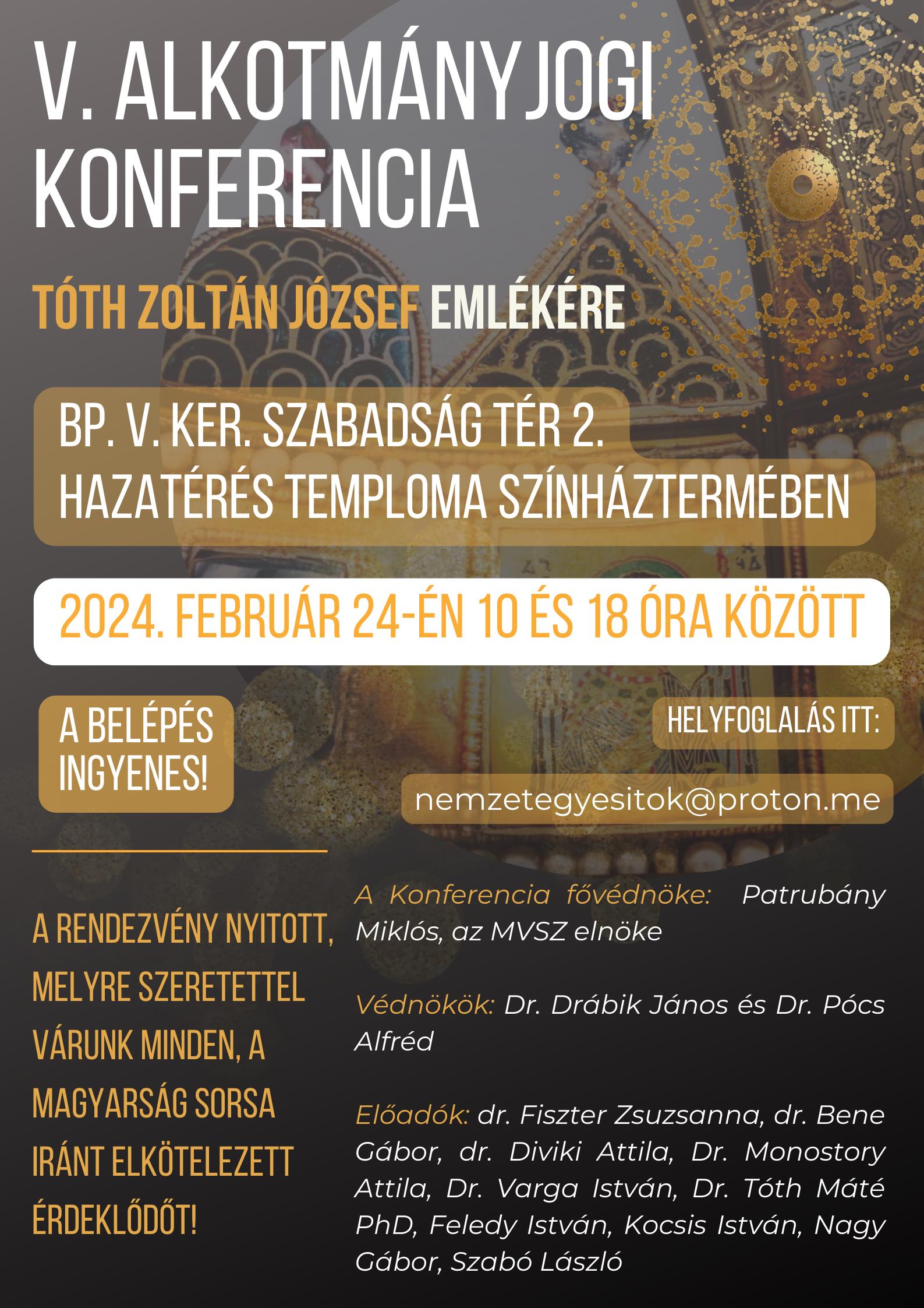 2024 feb 24 V. Alkotmányjogi konferencia plakát