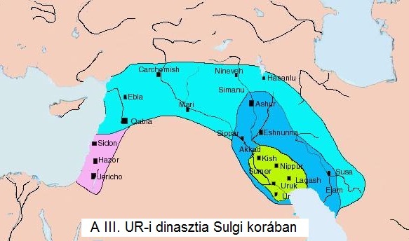 KI.EN.GI és KI.URI (Sumer és Akkád) legnagyobb kiterjedése a III. UR-i dinasztia korában