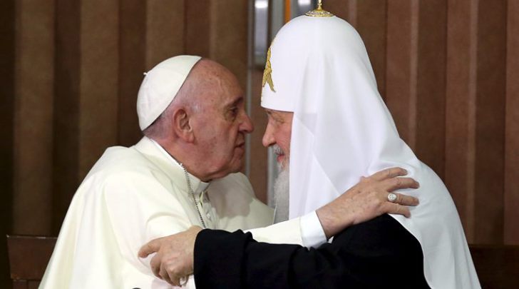 Ferenc pápa és Kirill pátriárka találkozó